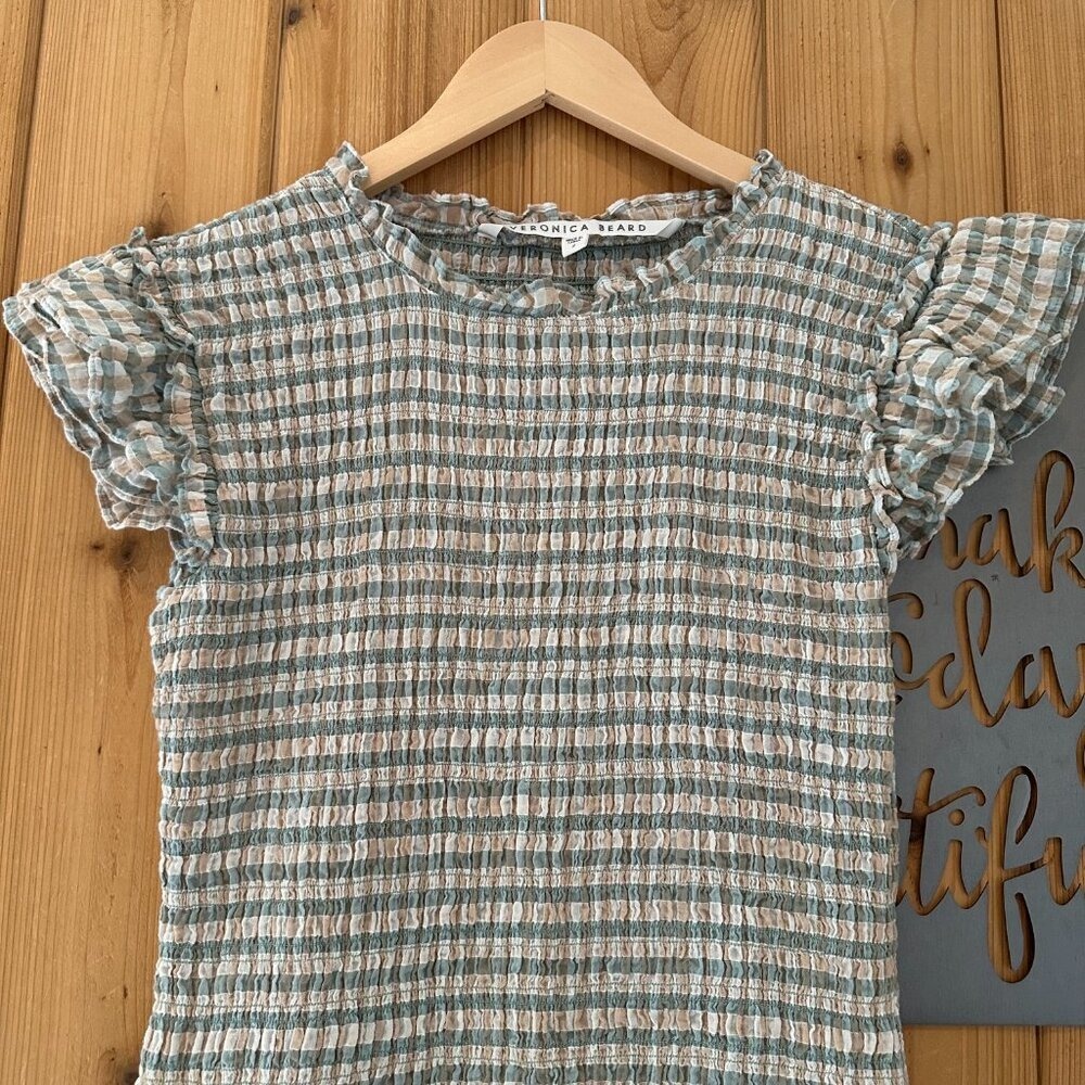 Veronica Beard Size 2 Cici Smoked Gingham Dress - Picture 5 of 9